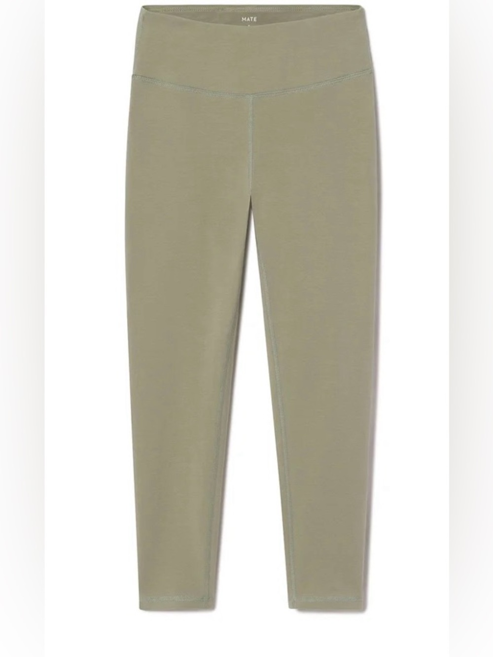 MATE THE LABEL ORGANIC STRETCH MIDI LEGGING IN SAGE